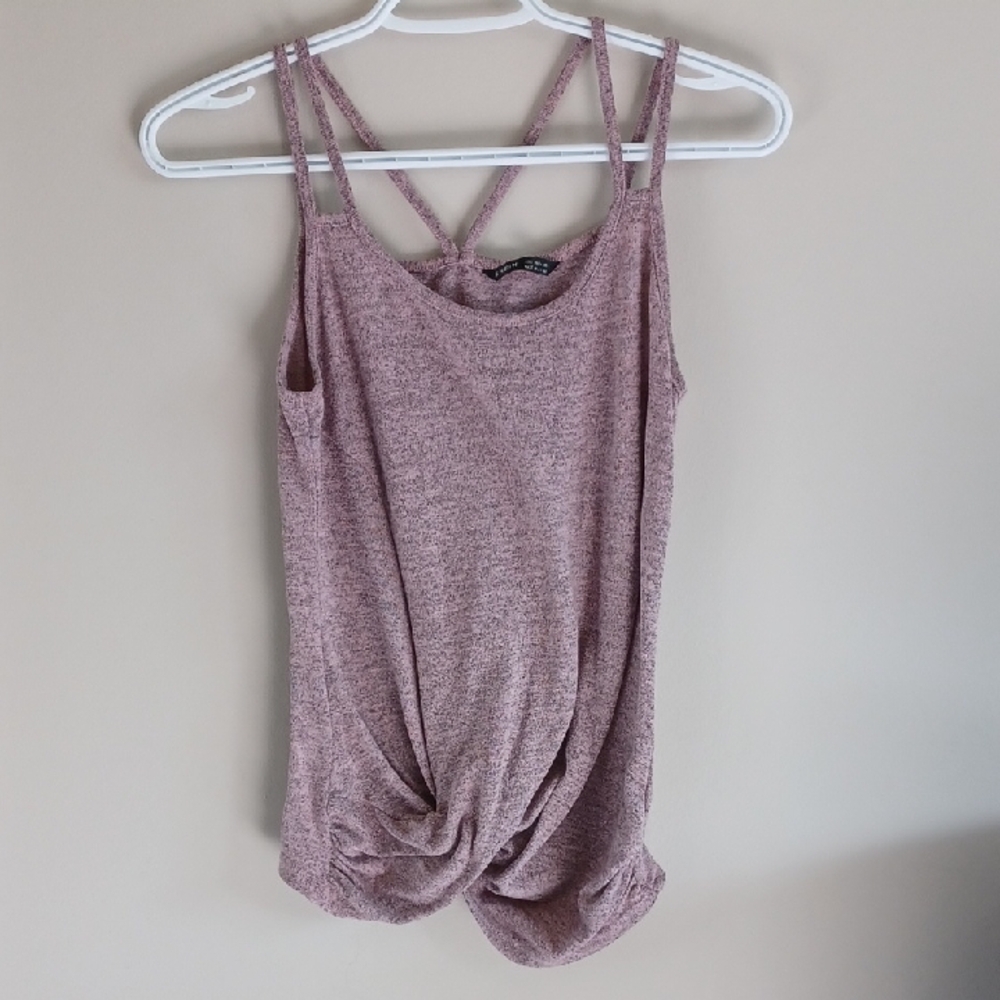 Women's Pink Twist Front Tank Top